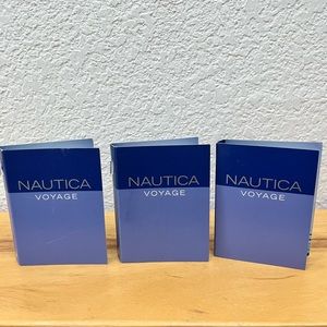 Lot of 3 Nautica Voyage Eau de Toilette 1.2 mL 0.04 fl oz Sample for Men